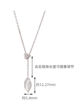 Emotional Factory 925 Sterling Silver 14K Gold Plated Gemstone Water Droplets Rock Crystal Vintage Necklace