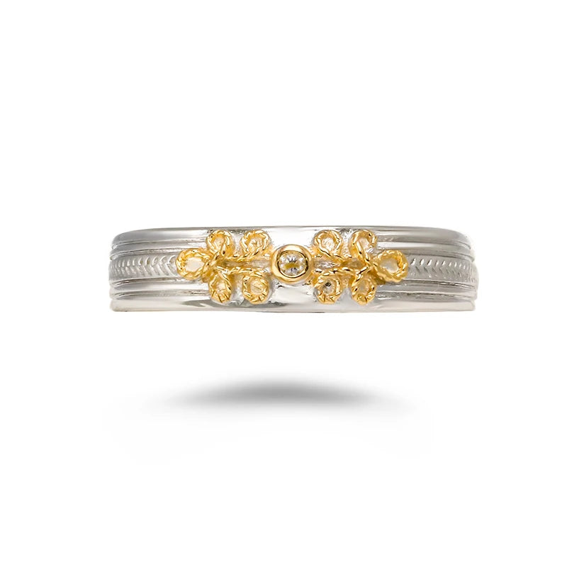 2024 New Arrival National Style Chinese Knot S925 Silver Two  Tones Gold Color Ring