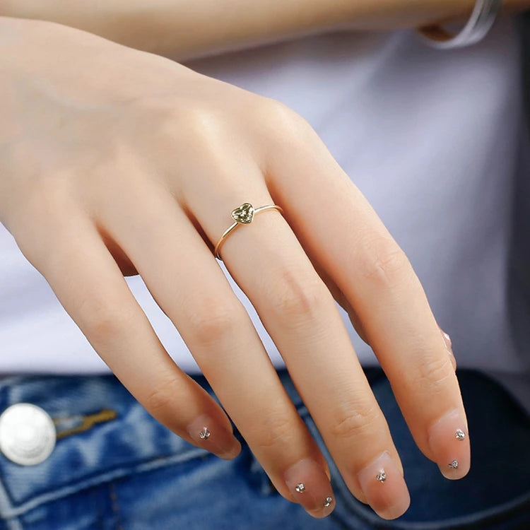 Friendly Handshake Heart Three-Dimensional Ring Patterned Rings