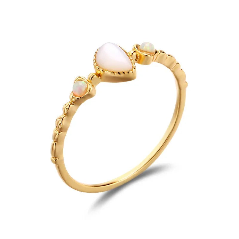 Hot Bague Emotional 925 Sterling Silver Gold Jewelry Gemstone Fashion Rings Beads Topaz Garnet Turquoise Spinel Amber Ring