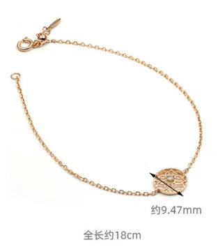 Emotional Schmuck Vergoldet Factory 925 Sterling Silver 14K Gold Plated Gemstone Flower Hollow Pattern Zircon Bracelet