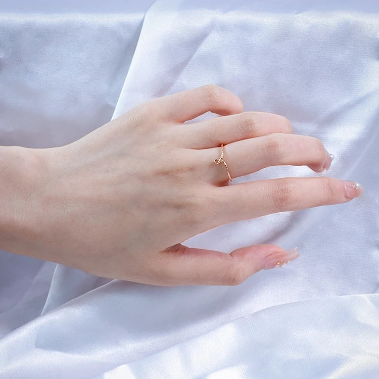 925 Sterling Silver 14K Gold Plated Stripe Infinity Fine Stacked Ring