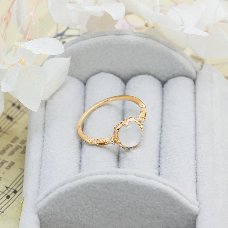 Elegant Geometric square Shell Ring S925 Sterling Silver Gold-plated Jewelry Set Gift