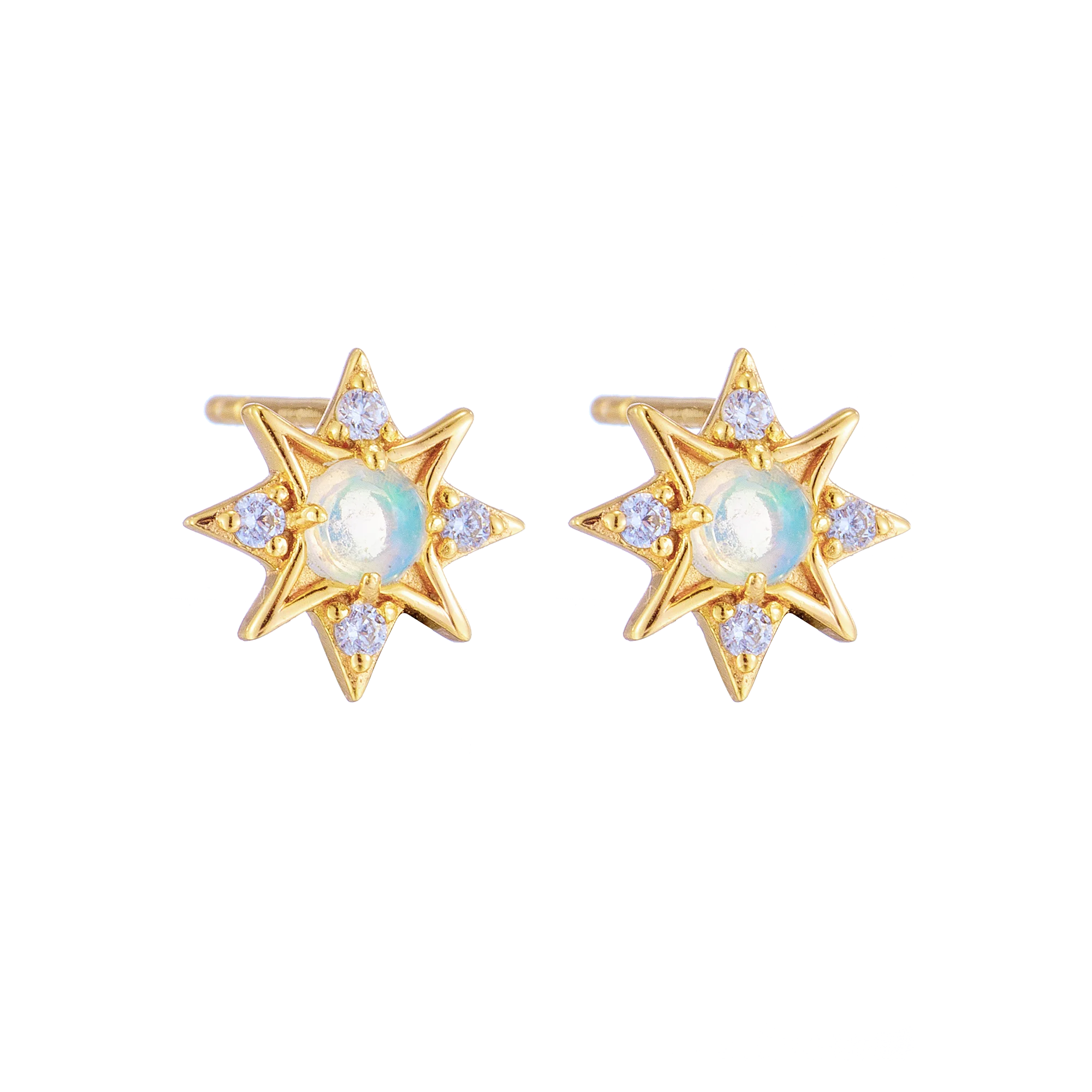 Gem Retro Natural Opal Vintage Earring Mans Star Necklace