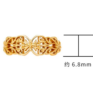 Emotional Factory 925 Sterling Silver 14K Gold Plated Gem Stone Gemstone Wide Butterfly Lace Ring