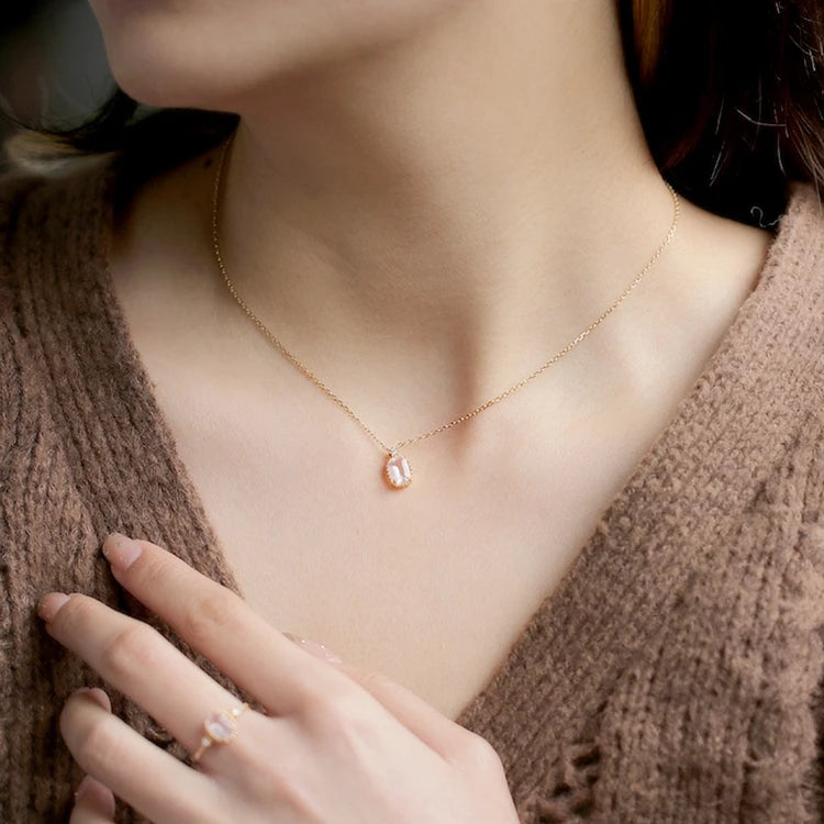 EmotionalEmotional Factory 925 Sterling Silver 14K Gold Plated Gemstone 8Mm Stone Rectangle Pink Crystal Ring