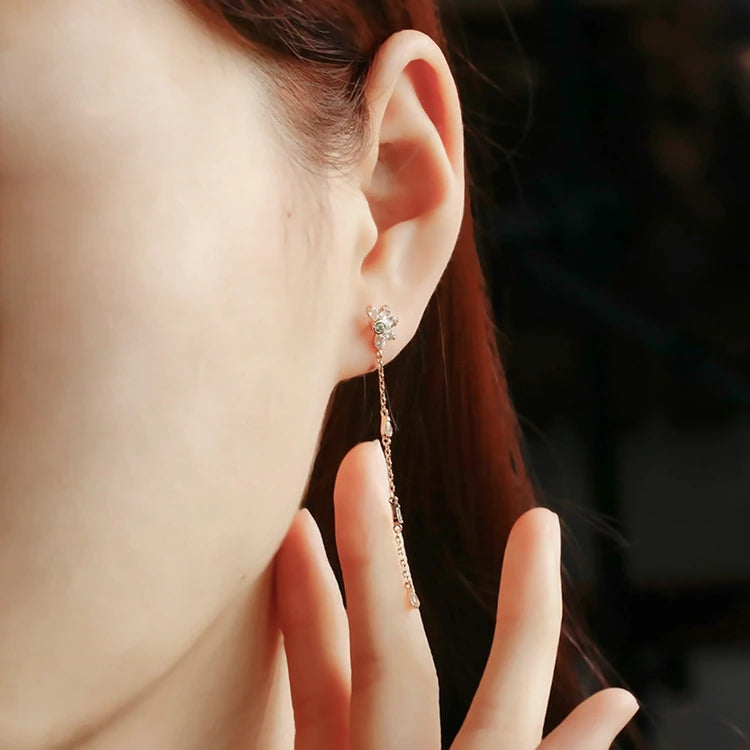 Emotional 925 Sterling Silver 14K Gold Plated Gem Stone Gemstone Retro  Cz Zircon Round White Shell Sky Blue Glass Earrings