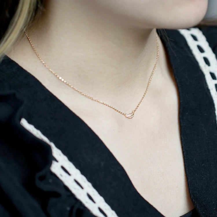 Emotional Factory 925 Sterling Silver Minority Leaf Pendant 14K Gold Plated Necklace