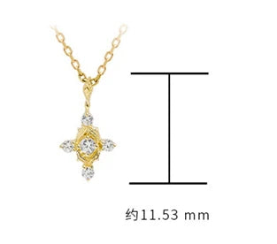 Emotional Factory 925 Sterling Silver 14K Gold Plated Gemstone Thorns Roses Flower Cross Necklace