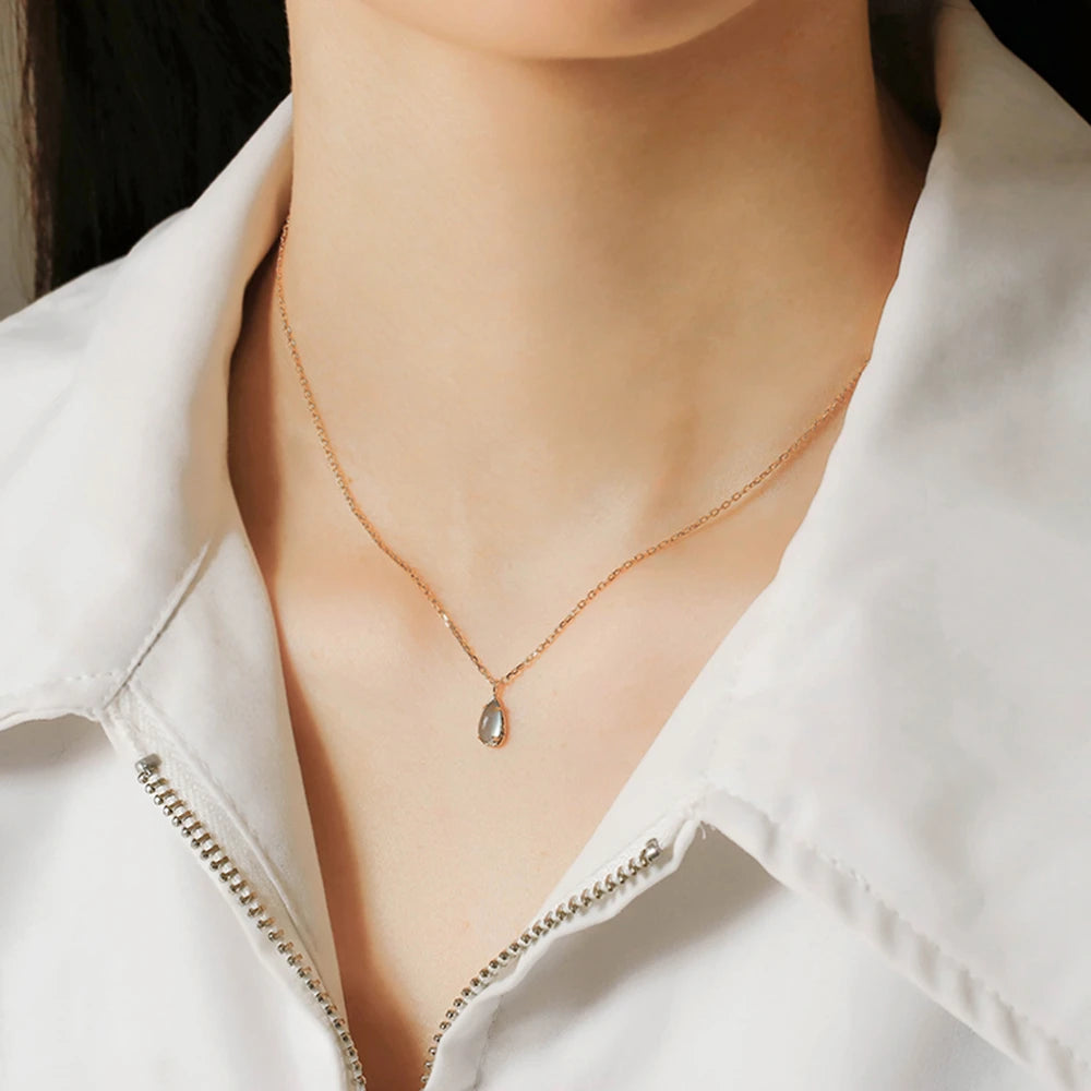 Tears Water Drops Aquamarine Necklace