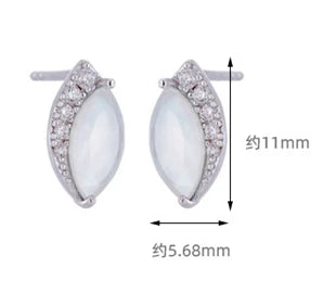 Emotional Factory 925 Sterling Silver 14K Gold Plated Gemstone Water Droplets Rock Crystal Vintage Earrings