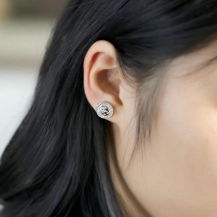 Emotional Factory 925 Sterling Silver 14K Gold Plated Retro Coin Earrings