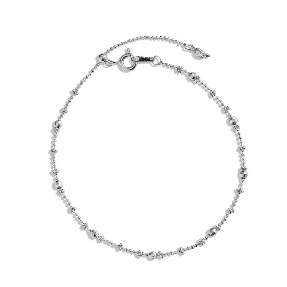 Pulsera De Cristal Factory 925 Sterling Silver 14K Gold Plated Gemstone Fashion Sparkling Geometric Round Bead Bracelet