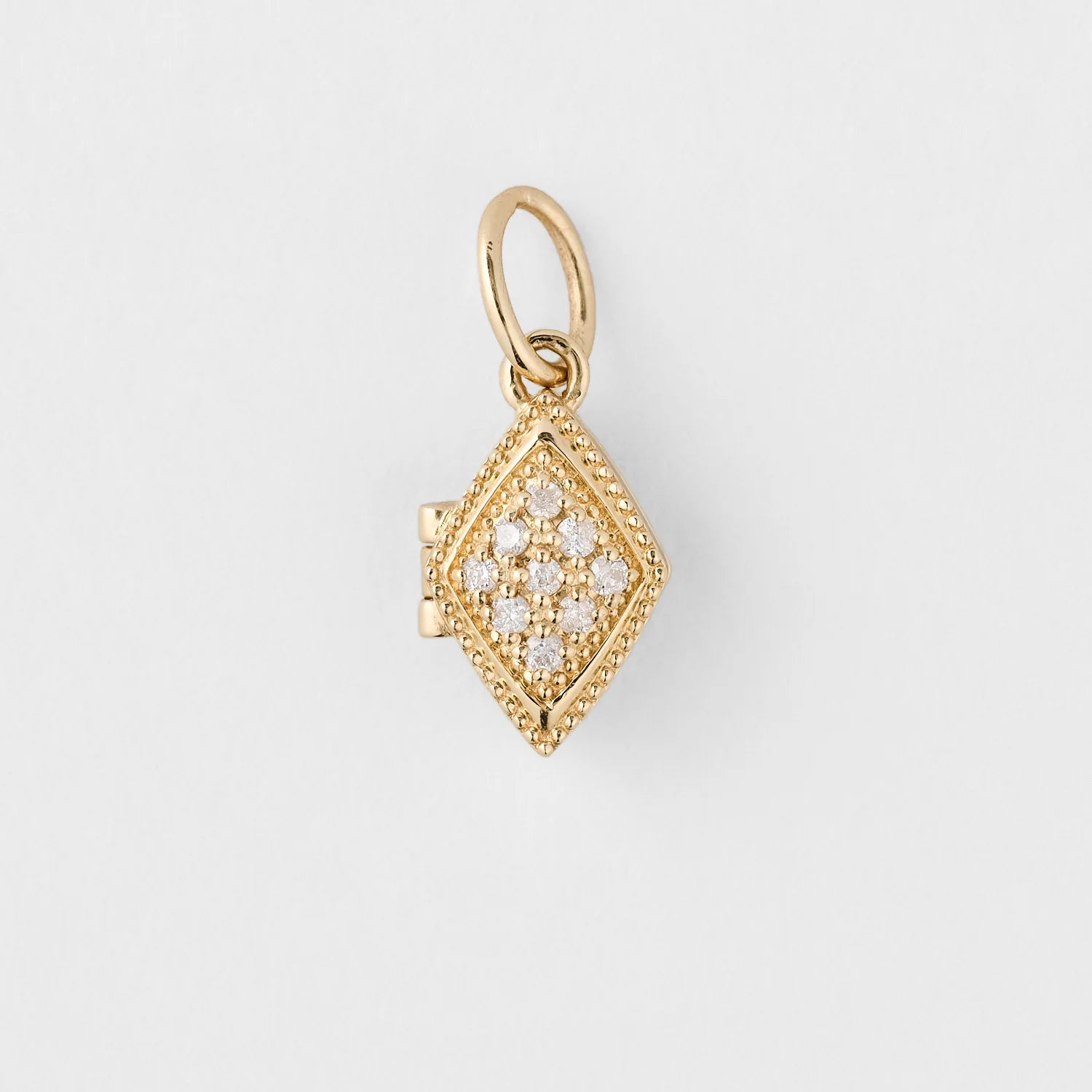 Elegant French Retro S925 Silver 14K Gold Plated Adjustable Double-Sided Lockets Pendant with Sparkling White Zirconium