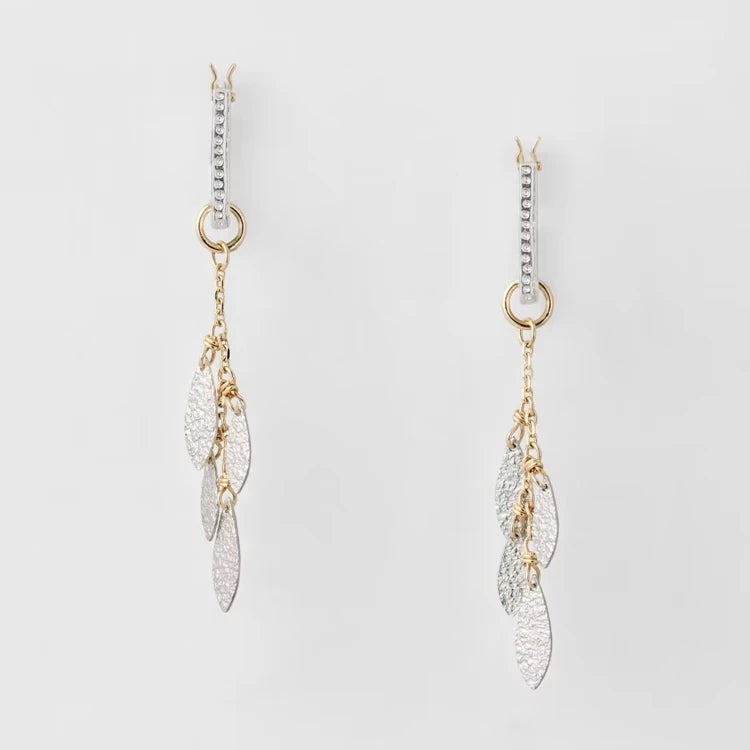 925 Sterling Silver 14K Gold Plated Gemstone Retro Simple Irregular Line Openwork Design Geometric Square Vegan Silvers Earrings