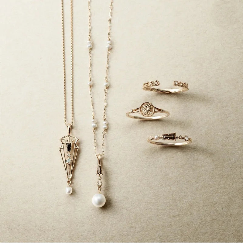 Factory 925 Sterling Silver 14K Gold Plated Gemstone Cz Geometric Trapezoid Natural Freshwater Pearls Brown Zircon Necklace