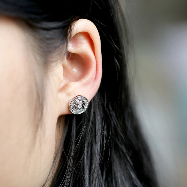 Emotional Factory 925 Sterling Silver 14K Gold Plated Retro Coin Earrings