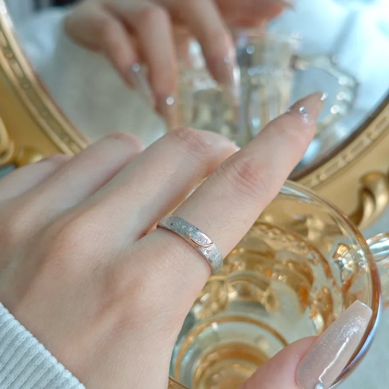 Emotional Factory 925 Sterling Silver 14K Gold Plated Gemstone Cz Zircon Bead Moon Star Ring for Women