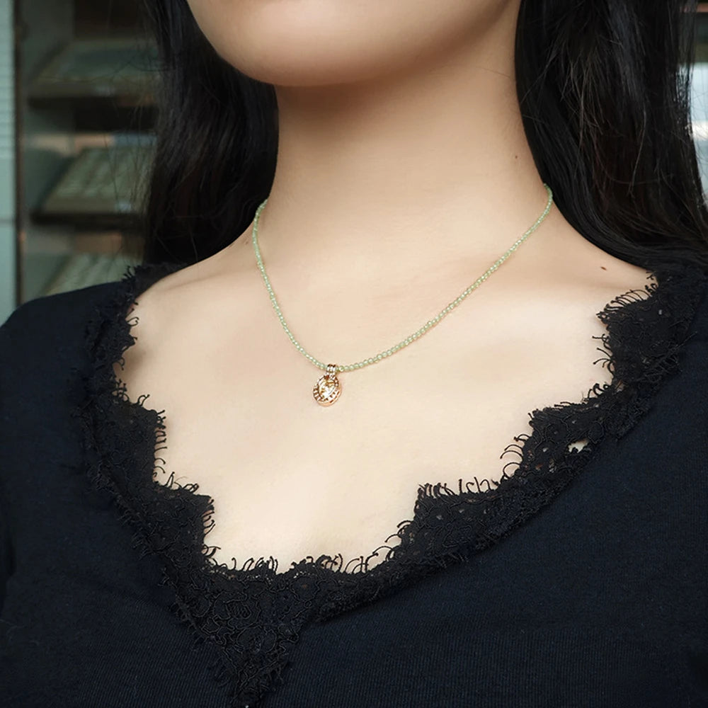 Factory 925 Sterling Silver 14K Gold Plated Gemstone Bunny Star Moon Quadruple Mansion Moissanite Two-Piece Set Pendant