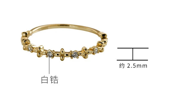 Emotional Factory 925 Sterling Silver 14K Gold Plated Gemstone Cz Zircon Flower Ring for Women Gift Wedding