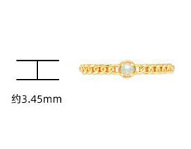 Emotional Factory 925 Sterling Silver 14K Gold Plated Gemstones Vintage Artificial Opal Simple Bead Chain Shaped Ring