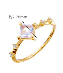 Emotional Factory 925 Sterling Silver 14K Gold Plated Gemstone Zircon Pink Lavender Topaz Ring