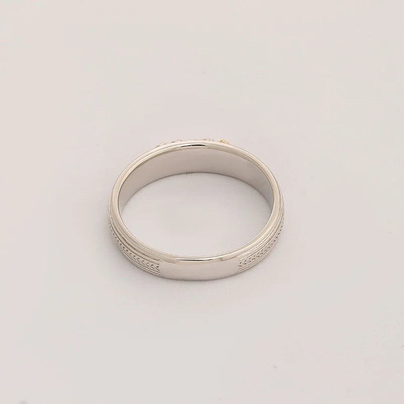 2024 New Arrival National Style Chinese Knot S925 Silver Two  Tones Gold Color Ring