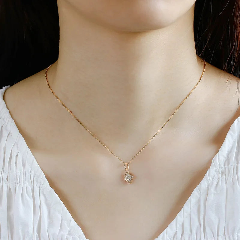 Emotional Factory 925 Sterling Silver 14K Gold Plated Gemstone White Zirconium Double-Sided Open  Closed Lockets Pendant