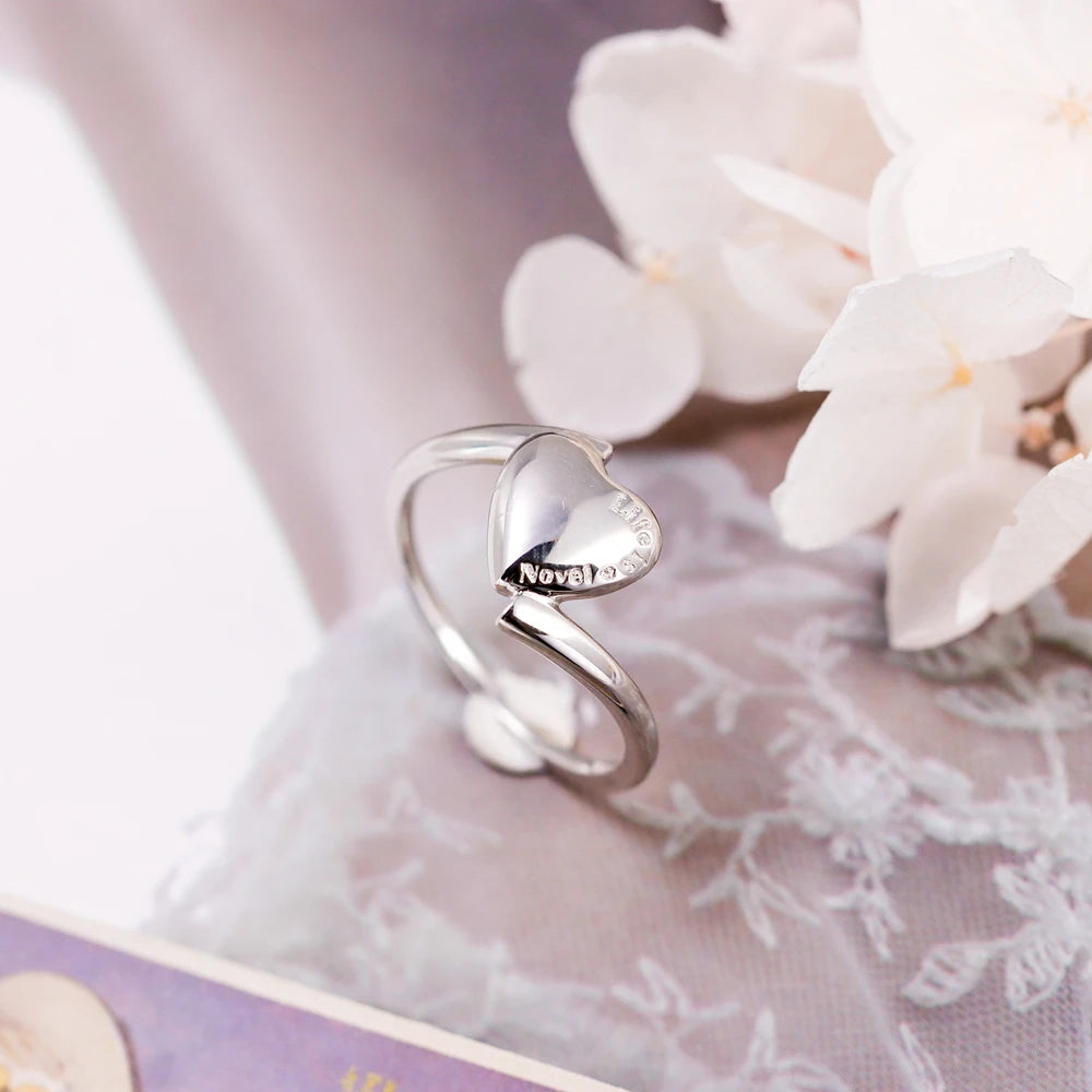 Emotional Factory 925 Sterling Silver 14K Gold Plated Proposal Wedding Glossy Love Heart Ring