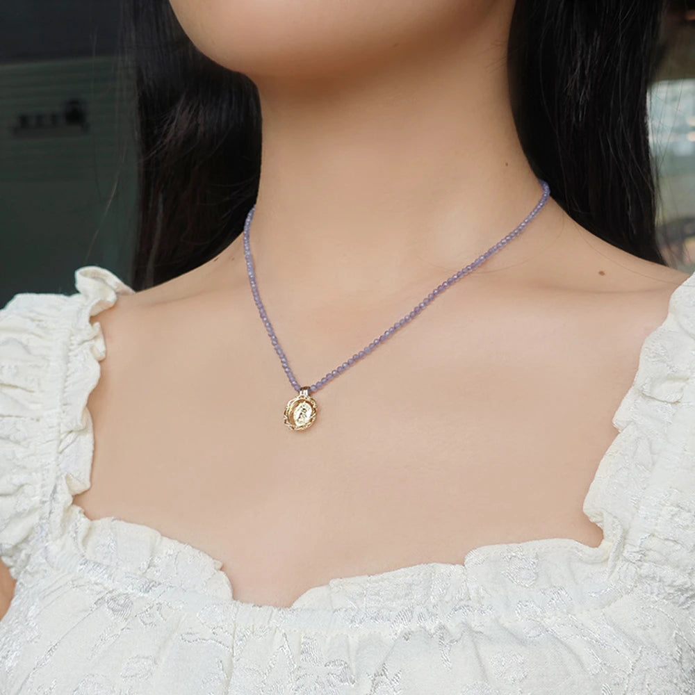 Factory 925 Sterling Silver 14K Gold Plated Gemstone Bunny Star Moon Quadruple Mansion Moissanite Two-Piece Set Pendant