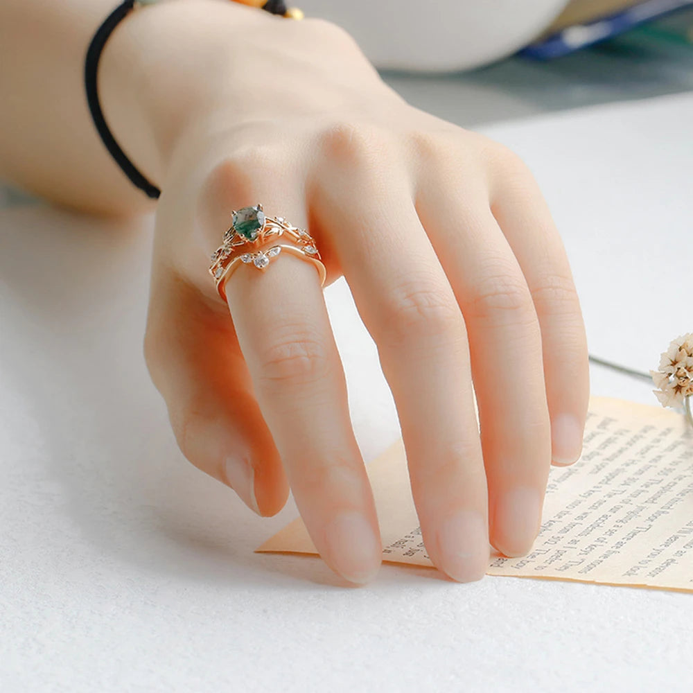 Anillo 925 Sterling Silver Gold Jewelry Gemstone Fine Rings Emerald Ruby Crystal Red Corundum Aquamarine Onyx Cordierite Ring