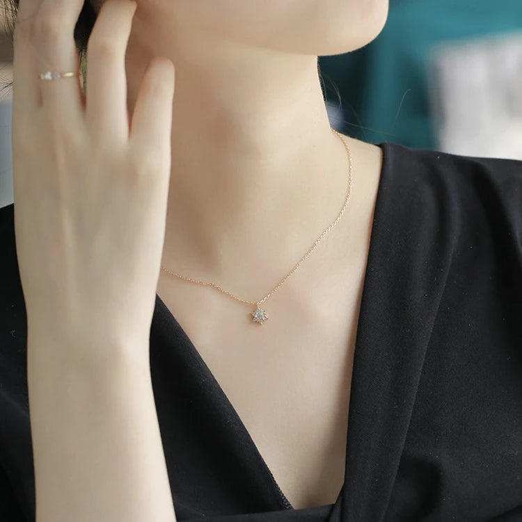 925 Sterling Silver 14K Gold Plated Gemstone Retro Natural Opal Vintage Mans Star Necklace