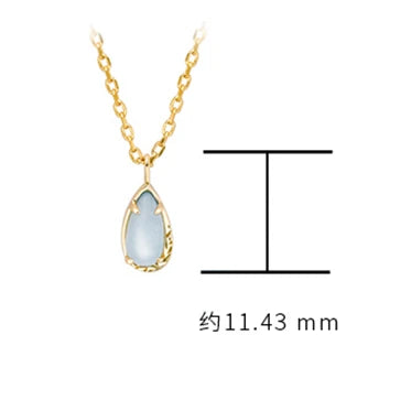 Tears Water Drops Aquamarine Necklace