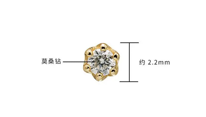 Emotional Factory 925 Sterling Silver 14K Gold Plated Gemstone Time Scarred Track Star Moissanite Earrings