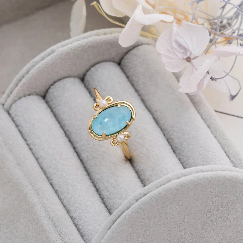 Japanese Style Anel De Noivado Anillo Plata 925 Luxury S925 Silver Plated 14K Gold Sea Grain Stone White Crystal Ring