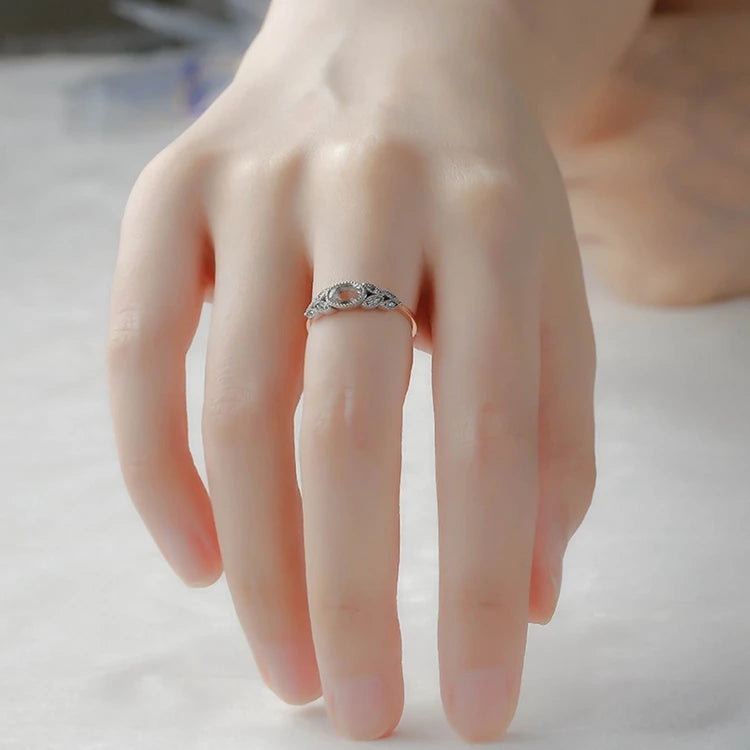 Emotional Factory 925 Sterling Silver 14K Gold Plated Gemstone Cz Zircon Retro Simple  Colour Separated Rock Crystal Ring