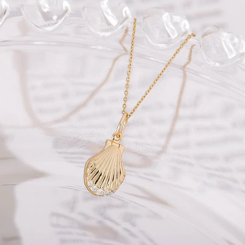 French Retro Simple Style S925 Silver Plating14k Gold Color-changing Corundum Detachable Lockets Pendant