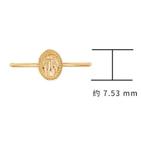 Emotional Factory 925 Sterling Silver 14K Gold Plated Bead Portraits Three-Dimensional Ring Patterned Rings