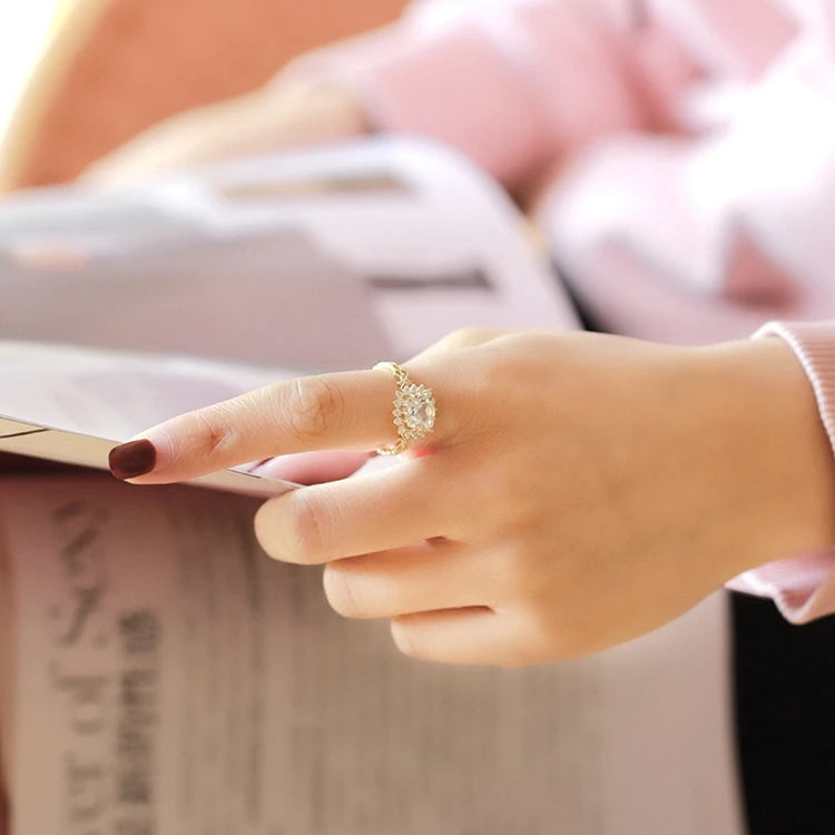 Emotional Bijoux Argent Factory 925 Sterling Silver Gold Plated Gemstones Classic Design Flowers Iced Square Sugar Topaz Ring