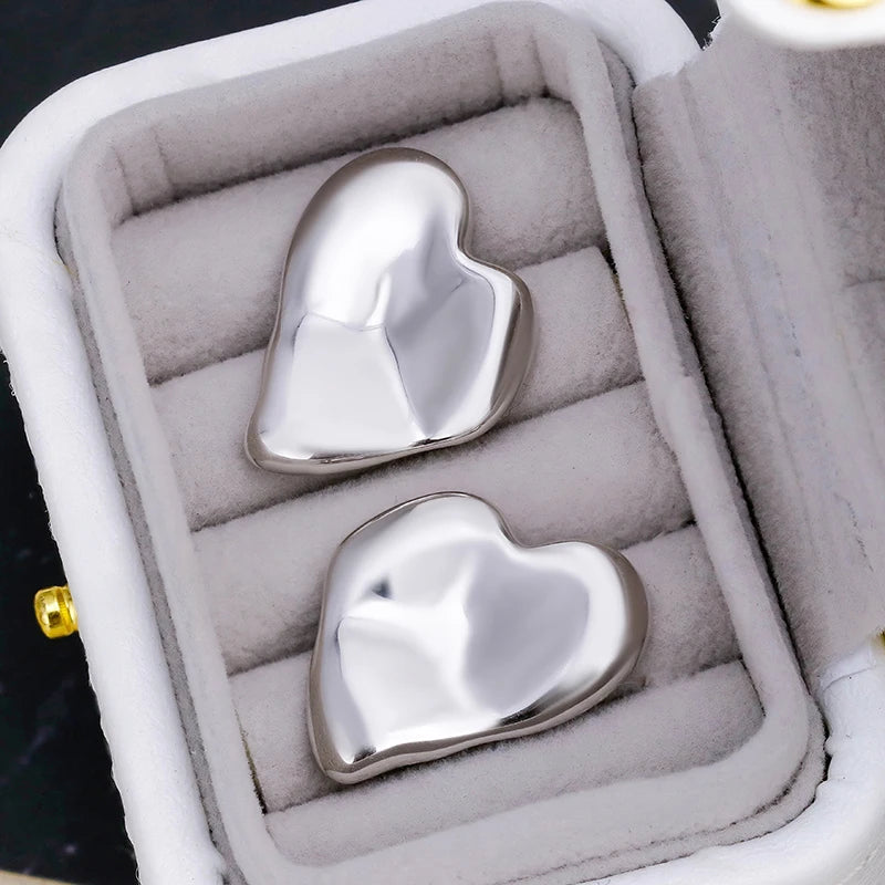 2023 Trendy S925 Sterling Silver Heart Earrings - Versatile Fashion, Factory Wholesale Jewelry