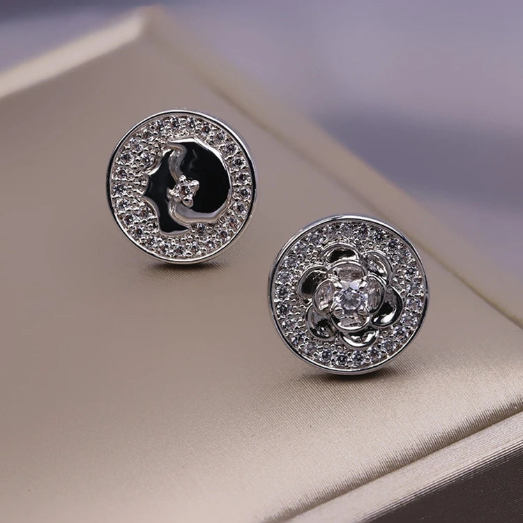 Emotional Factory 925 Sterling Silver 14K Gold Plated Retro Coin Earrings