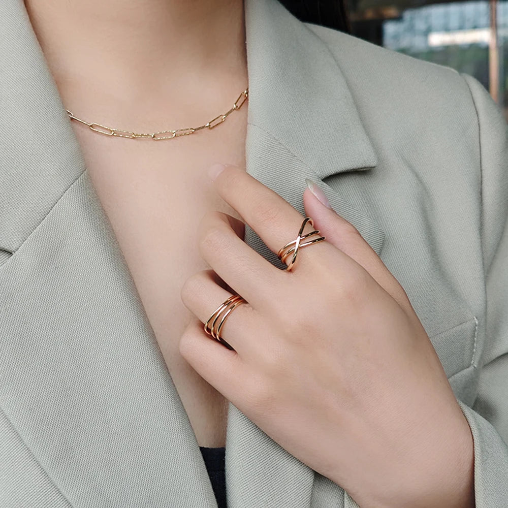 Emotional Factory 925 Sterling Silver 14K Gold Plated Layering Style Glitter Chain Necklace