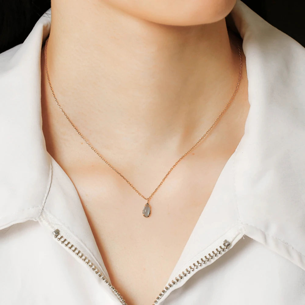 Tears Water Drops Aquamarine Necklace