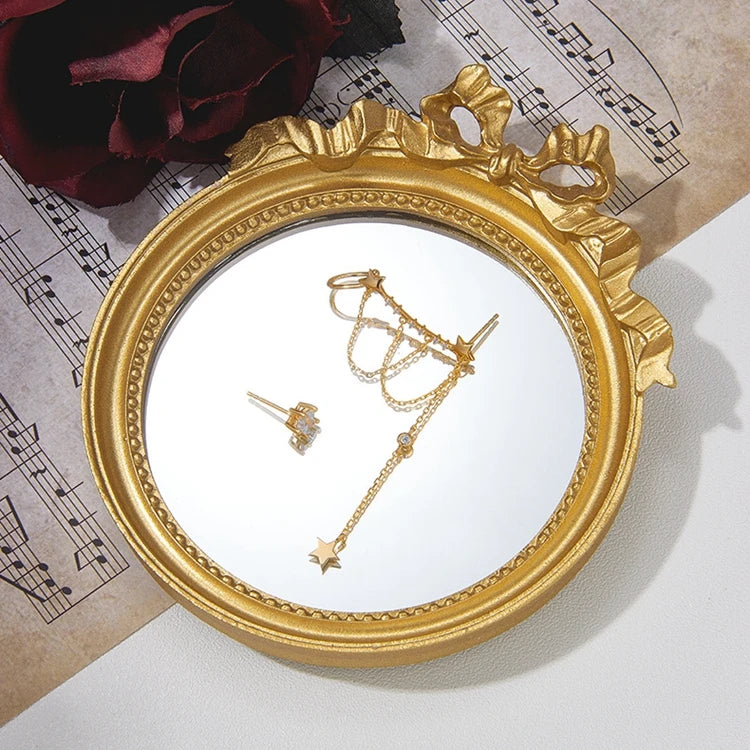 Emotional Factory 925 Sterling Silver 14K Gold Plated Gemstone Irregular Bezel Chain Tassel Star Earrings