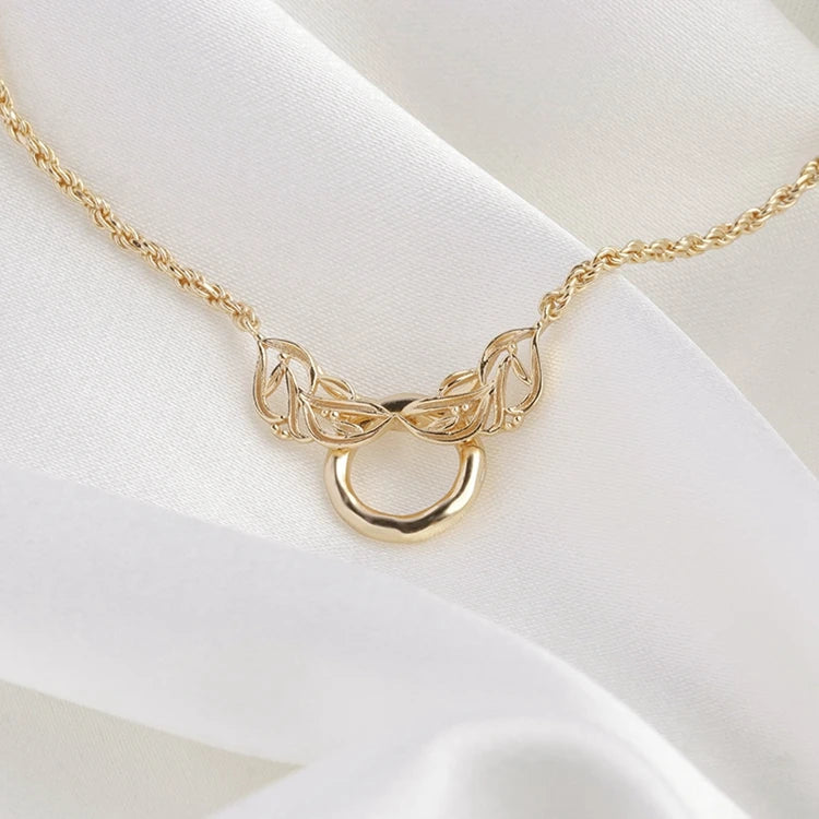 Emotional925 Sterling Silver 14K Gold Plated Gemstones Rectangles Leaf Carving Pendant Geometric Reclaimed Smoky Amber Necklace