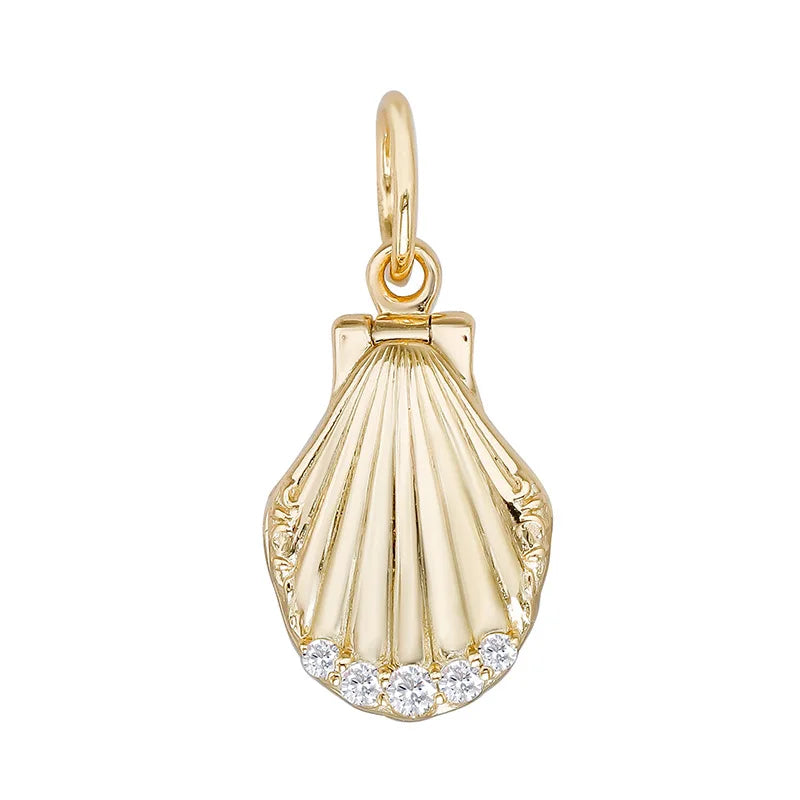 French Retro Simple Style S925 Silver Plating14k Gold Color-changing Corundum Detachable Lockets Pendant