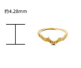 Emotional Factory 925 Sterling Silver 14K Gold Plated Gemstones Wave Heartbeat Irregular Vein Ring