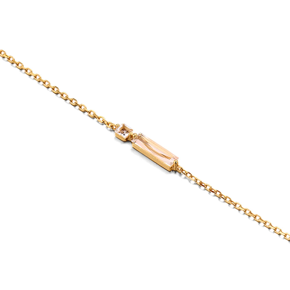 Minimalist Geometry Natural White Crystal  Rock Crystal Bracelets