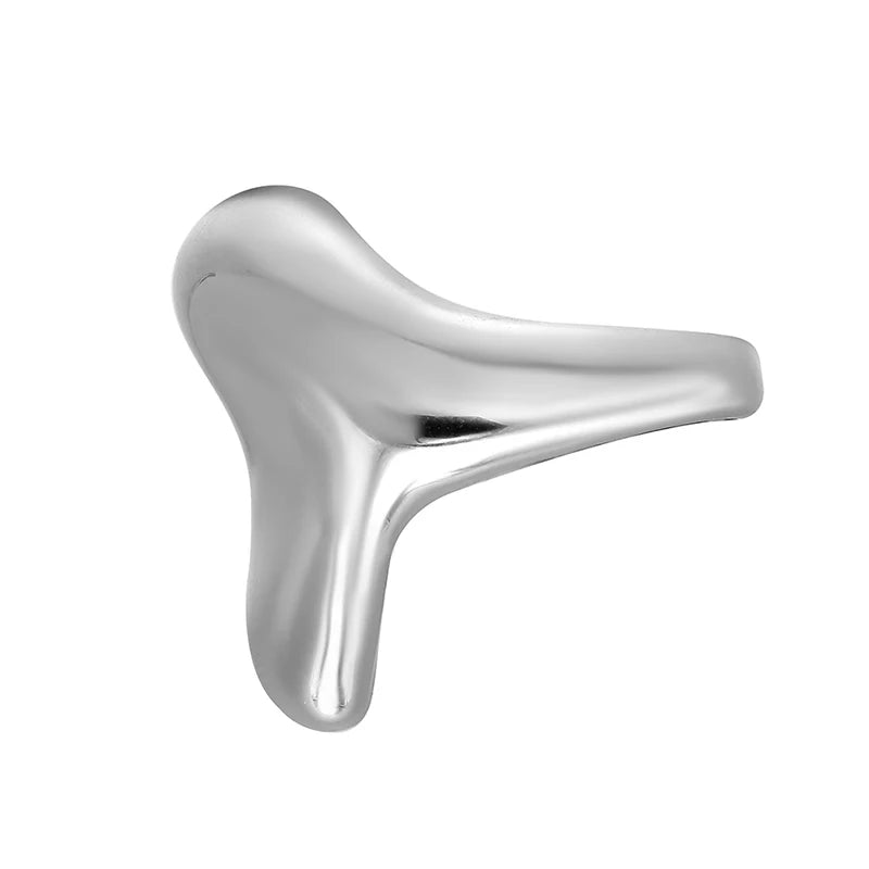 Metal Mirror Heart-shaped Ring Personalized Exaggerated Female Ring White Gold 925 Silver Women's Engagement Rings for Women