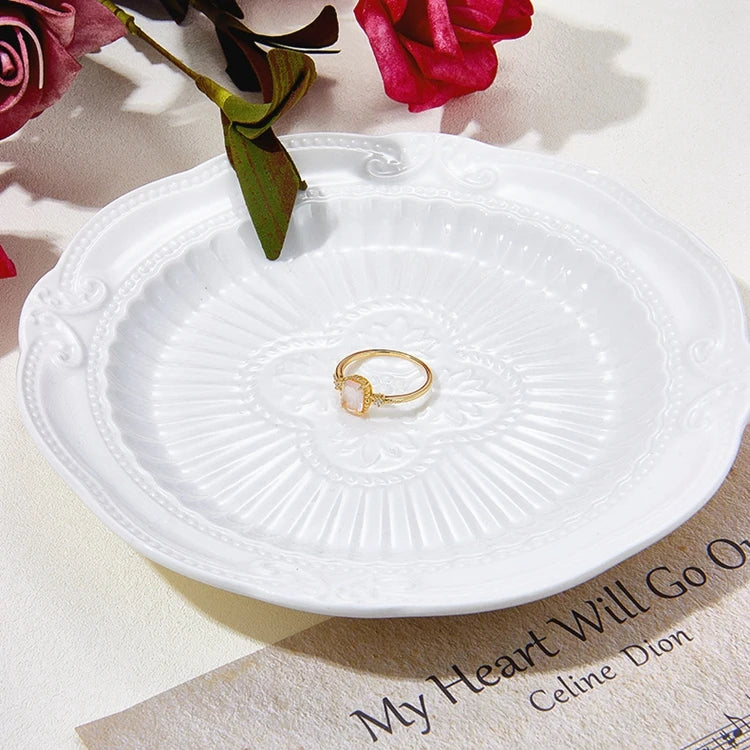 EmotionalEmotional Factory 925 Sterling Silver 14K Gold Plated Gemstone 8Mm Stone Rectangle Pink Crystal Ring